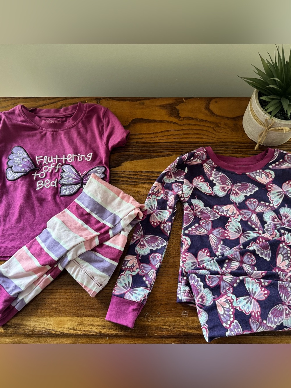 Penelope Mack Purple and Pink Butterfly Pajama Set